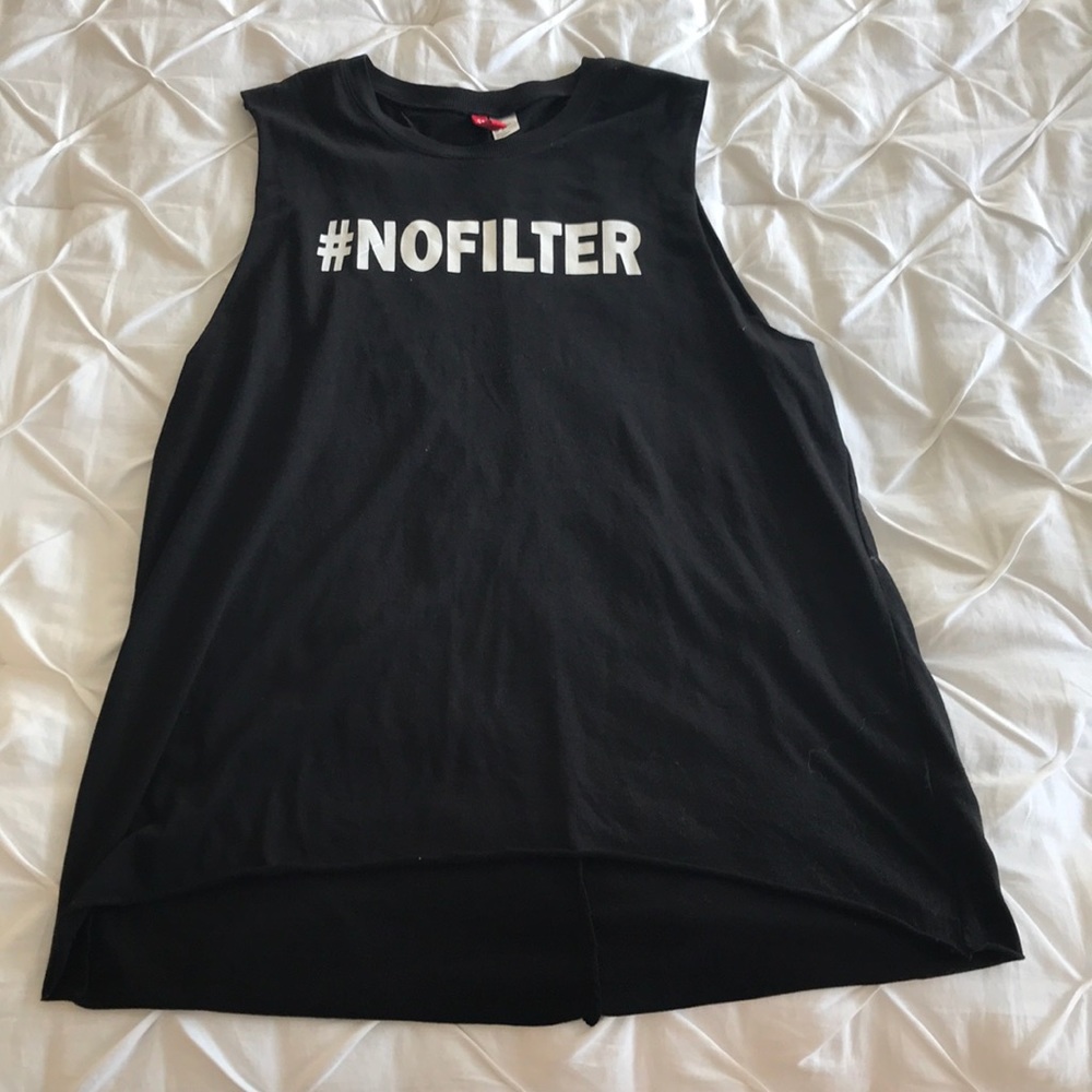 Black No Filter Muscle Tank Top